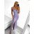 Šaty dlhé elegantné spoločenské trblietavé carmen dámske (S/M ONE SIZE) TALIANSKA MÓDA IMM2251196/DU S/M šedá svetlá