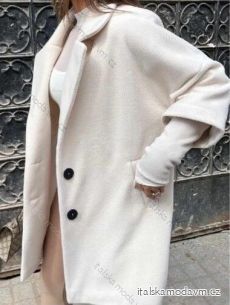 Kabát flaušový dlouhý rukáv dámský (S/M ONE SIZE) ITALSKÁ MÓDA IMWKK233813