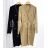 Šaty úpletové dlouhý rukáv dámské proužek (S/M ONE SIZE) ITALSKÁ MÓDA IMWGB233819