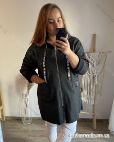 Kabát oversize na zip s kapucí dámský nadrozměr (2XL/3XL/4XL ONE SIZE) ITALSKá MóDA IM323BEAUTIFUL