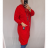 Mikina prodloužená s kapucí na zip dlouhý rukáv dámská (XL/XXL ONE SIZE) ITALSKÁ MÓDA IMD23608