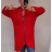 Mikina prodloužená s kapucí na zip dlouhý rukáv dámská (XL/XXL ONE SIZE) ITALSKÁ MÓDA IMD23608