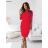 Šaty úpletové dlhý rukáv dámske (S/M/L ONE SIZE) TALIANSKA MÓDA IMD23616