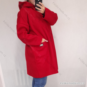 Kabát flaušový na zip s kapucí dámský nadrozměr (5XL/6XLONE SIZE) ITALSKÁ MÓDA IMD23548