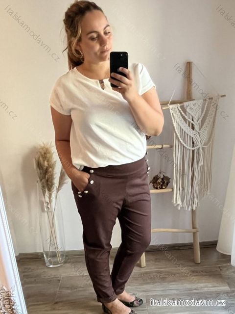 Nohavice dlhé dámske nadrozmer (2XL/3XL ONE SIZE) TALIANSKA MÓDA IMWQ23156