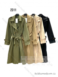 Kabát trenčkot dlouhý rukáv dámský (S/M ONE SIZE) ITALSKÁ MÓDA IMPHD232311-1