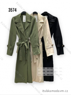 Kabát trenčkot dlouhý rukáv dámský (S/M ONE SIZE) ITALSKÁ MÓDA IMPHD233574