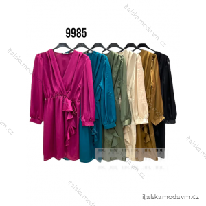 Šaty elegantní dlouhý rukáv dámské (S/M ONE SIZE) ITALSKÁ MÓDA IMPHD239985