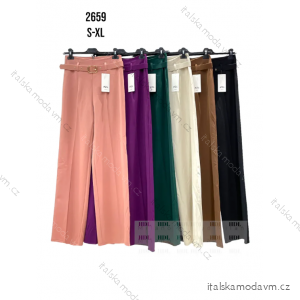Kalhoty dlouhé s páskem dámské (S-XL) ITALSKÁ MÓDA IMPHD232659