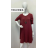 Šaty s přívěškem dlouhý rukáv dámské (S/M ONE SIZE) ITALSKÁ MÓDA IMPLI2371653