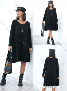 Šaty s přívěškem dlouhý rukáv dámské (S/M ONE SIZE) ITALSKÁ MÓDA IMPLI2371653