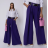 Kalhoty elegantní s páskem dlouhé dámská (S/M ONE SIZE) ITALSKÁ MÓDA IMPLI2316097