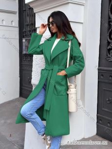 Kabát flaušový dlouhý rukáv dámský (S/M/L/XL ONE SIZE) ITALSKÁ MÓDA IMD23729
