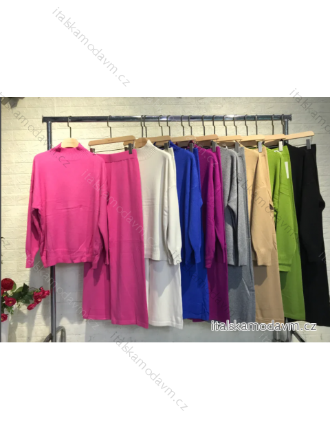 Souprava úpletová svetr a kalhoty dámská (S/M ONE SIZE) ITALSKÁ MÓDA IMPGM23G012