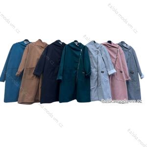 Kabát podzimní dlouhý rukáv dámský nadrozměr (2XL/3XLONE SIZE) ITALSKÁ MÓDA IMD23727