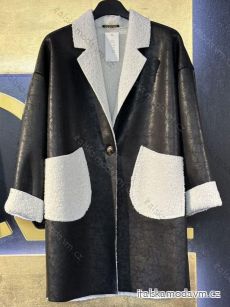 Kabát dlouhý rukáv dámský (S/M ONE SIZE) ITALSKÁ MÓDA IMM23M9986