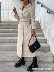 Kabát flaušový dlouhý rukáv dámský (S/M ONE SIZE) ITALSKÁ MÓDA IMWGB233886