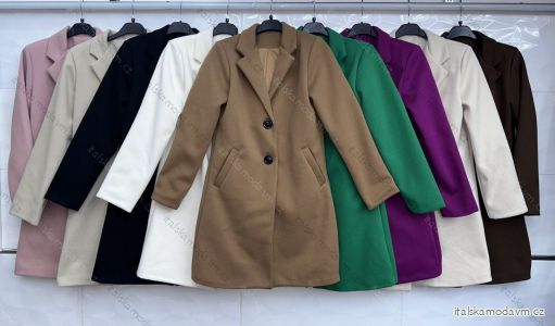 Kabát flaušový dlouhý rukáv dámský (S-XL) ITALSKÁ MÓDA IMWCT233950