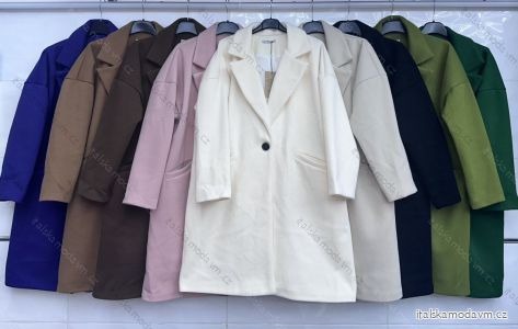 Kabát flaušový oversize dlouhý rukáv dámský (L/XL ONE SIZE) ITALSKÁ MÓDA IMWCT233953