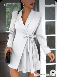 Šaty elegantní dlouhý rukáv dámské (S/M ONE SIZE) ITALSKÁ MÓDA IMWD233923