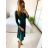 Šaty elegantní dlouhý rukáv dámská (S/M ONE SIZE) ITALSKÁ MÓDA IMM23M6062