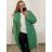 Bunda kabát prošívaný dlouhý rukáv dámská nadrozměr (2XL/3XL ONE SIZE) ITALSKÁ MÓDA IMWCT233519 hořčicová