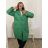 Bunda kabát prošívaný dlhý rukáv dámska nadrozmer (2XL/3XL ONE SIZE) TALIANSKA MÓDA IMWCT233519 hořčicová