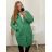 Bunda kabát prošívaný dlouhý rukáv dámská nadrozměr (2XL/3XL ONE SIZE) ITALSKÁ MÓDA IMWCT233519 hořčicová
