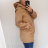 Kabát flaušový na zip s kapucí dámský (S-2XL ) ITALSKÁ MÓDA IMP21158