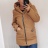 Kabát flaušový na zip s kapucí dámský (S-2XL ) ITALSKÁ MÓDA IMP21158