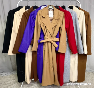 Kabát flaušový dlouhý rukáv dámský (S/M ONE SIZE) ITALSKÁ MÓDA IMPLP2368350018