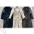 Kabát koženkový dlouhý rukáv dámský (S/M ONE SIZE) ITALSKÁ MÓDA IMWBL23010