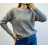 Sveter dlhý rukáv dámsky (S/M ONE SIZE) TALIANSKA MÓDA IMPDY23JXYMS1706