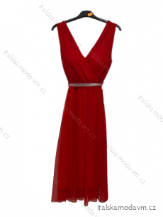 Šaty elegantní plesové bez rukávu dámské (S/M ONE SIZE) ITALSKÁ MÓDA IMWKK223920/DR