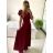 Šaty dlhé spoločenské krátky rukáv dámske (S/M ONE SIZE) TALIANSKA MODA IM323125/DU S/M kráľovská modrá