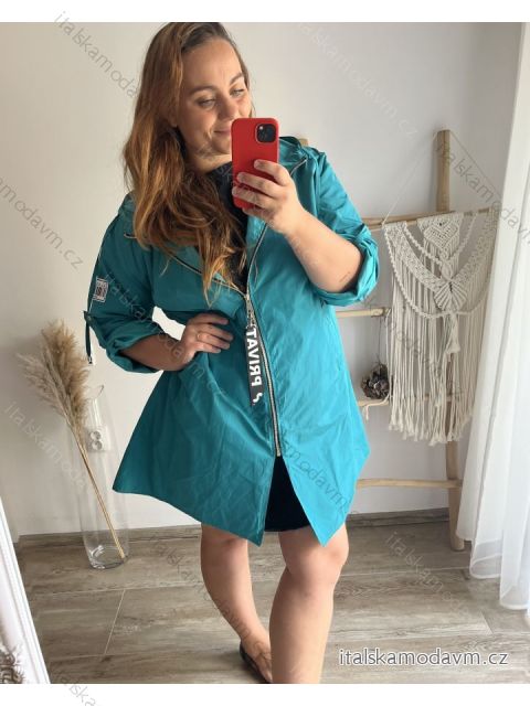 Bunda slabá s kapucí dámská nadrozměr (XL/2XL/3XL ONE SIZE) ITALSKÁ MÓDA IM4221307/DU