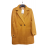 Kabát flaušový dlouhý dámský (S-XL) ITALSKÁ MÓDA IMD221107-3/DU hořčicová L