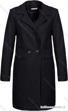 Kabát flaušový dlouhý dámský (S-XL) ITALSKÁ MÓDA IMD221107-5/DU