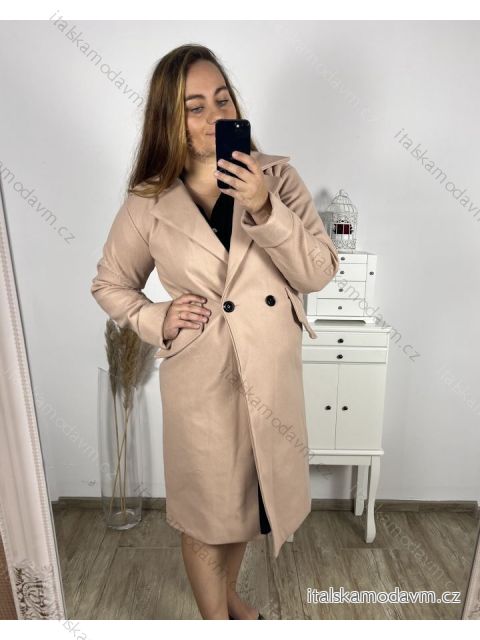 Kabát na knoflíky  dámský (L/XL ONE SIZE) ITALSKá MóDA IM323AMANDA/DU L/XL starorůžová