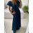 Šaty dlhé spoločenské krátky rukáv dámske (S/M ONE SIZE) TALIANSKA MODA IM323125