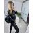 Bunda koženková krivák dlhý rukáv dámska (S,M,L ONE SIZE) TALIANSKA MÓDA IMPBB23E8338