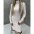 Šaty řádkové rolák teplé dlouhý rukáv dámské (S/M ONE SIZE) ITALSKÁ MÓDA IMD23760