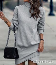 Šaty volnočasové dlouhý rukáv dámské (S/M/L ONE SIZE) ITALSKÁ MÓDA IMD23772