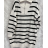 Šaty mikina dlouhý rukáv dámská proužek (S/M ONE SIZE) ITALSKÁ MÓDA IMPMD233066L