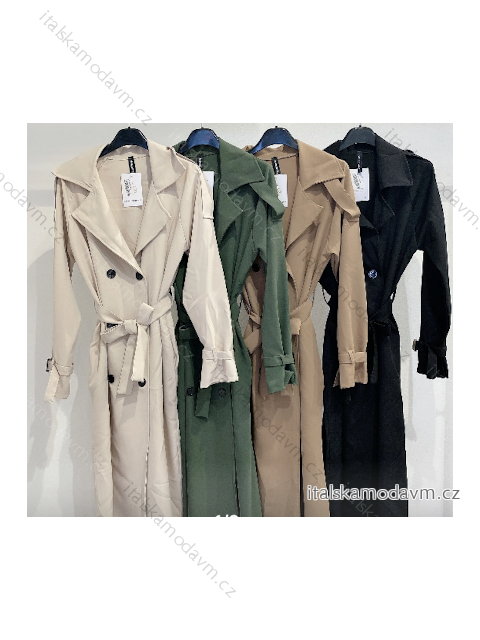 Kabát dlouhý rukáv dámský (S/M ONE SIZE) ITALSKÁ MÓDA IMPMD234457