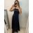 Šaty dlouhé elegantní na ramínka dámské (S/M ONE SIZE) ITALSKá MODA IM323013/DU S/M bílá