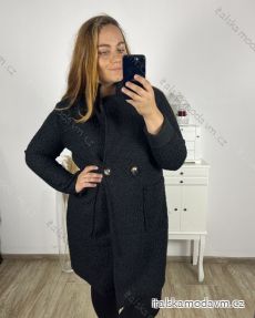 Kabát beránek na knoflíky dámská nadrozměr (XL/2XL ONE SIZE) ITALSKÁ MÓDA IM423BENAA/DU