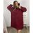 Kabát flaušový dlouhý rukáv dámský nadrozměr (3XL/4XL ONE SIZE) ITALSKÁ MÓDA IMD23MILANO/DU 3XL / 4XL vínová