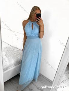 Šaty dlouhé společenské bez rukávu dámské (S/M ONE SIZE) ITALSKÁ MÓDA IMPSH233590