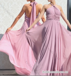 Šaty dlouhé společenské bez rukávu dámské (S/M ONE SIZE) ITALSKÁ MÓDA IMPSH2350106